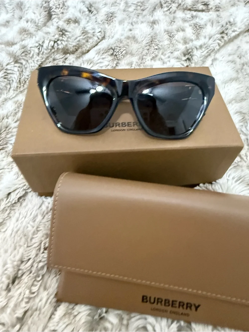 Burberry Women's Tortoiseshell Cat-Eye Sunglasses - Brown/Black